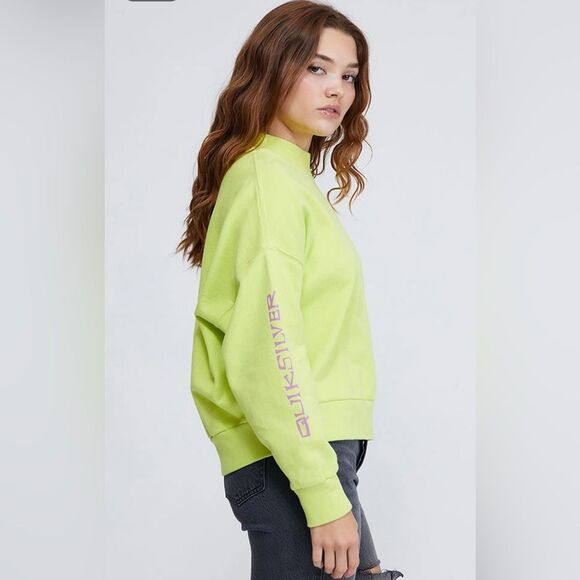 Quiksilver Women's Organic Colorful History Mock Neck Sweatshirt - Size L - Picture 3 of 12